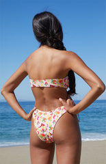 Pink Floral Bandeau Bikini Sets