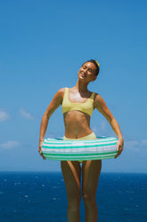 Yellow Basic Tank Bikini Sets