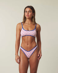 Hot Pink Floral Tank Bikini Sets