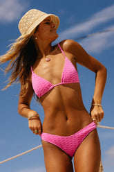 Pink Star Triangle Bikini Set