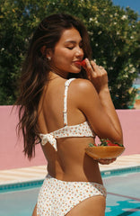 Orange Floral Triangle Bikini Sets