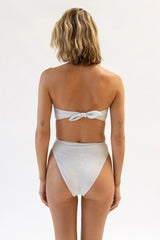 White Bandeau Knot Bikini Sets