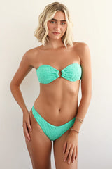Green Front Hoop Bikini Sets