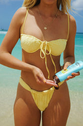 Yellow Push Up Bikini Sets