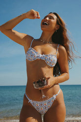 Blue Cherry Push Up Bikini Sets