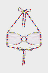 Colorful Striped Halter Bikini Sets