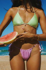 Mint Green Triangle Halter Bikini Sets