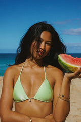 Mint Green Triangle Halter Bikini Sets