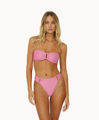 Pink Bandeau Bikini Sets