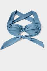 Dusty blue Push Up Bikini Sets