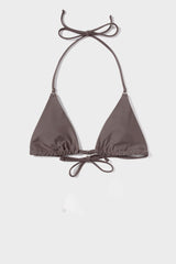 Brown Triangle Halter Bikini Sets