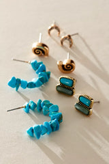 Turquoise Stud Earrings Stack