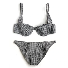 Black Gingham Bikini Sets