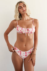 Pink Floral Tank Bikini Sets