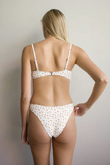 Cherry Print Front Knot Bikini Sets