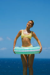 Yellow Basic Tank Bikini Sets