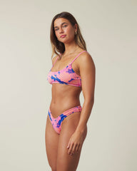 Pink Abstract Floral Tank Bikini Sets