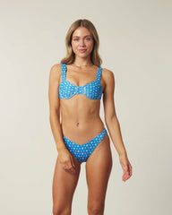 Blue Floral Push Up Bikini Sets