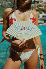 Red Starfish Triangle Bikini Sets