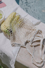 Beige Netted Market Bag