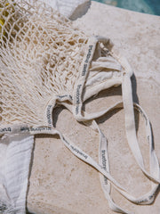 Beige Netted Market Bag