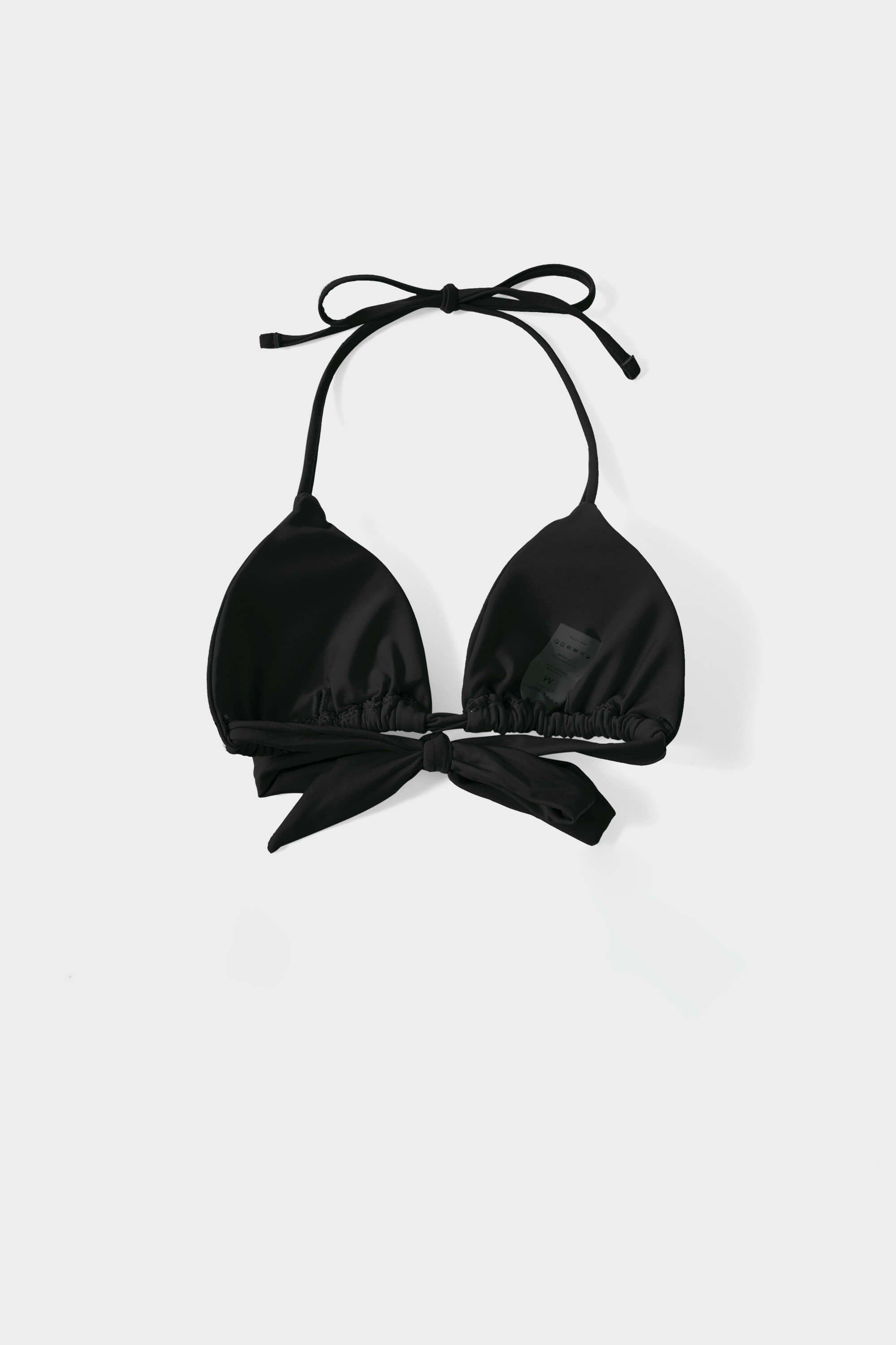 Brazil Black Self-Tie Cheecky Triangle Bikini Sets