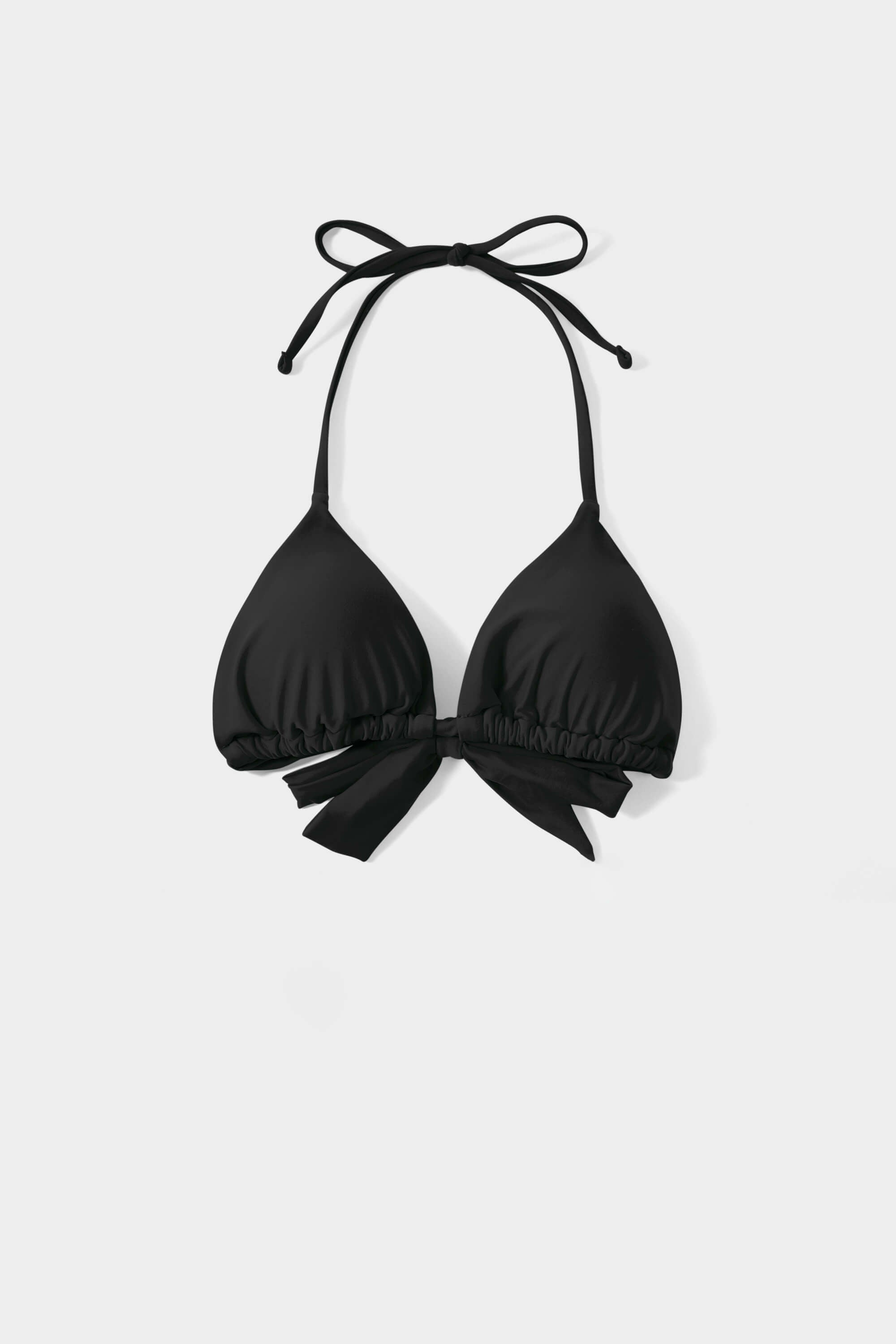 Brazil Black Self-Tie Cheecky Triangle Bikini Sets