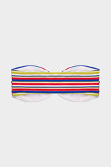 Rainbow Striped Bandeau Bikini Sets