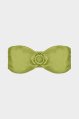 Lime Green Front Hoop Bandeau Bikini Sets