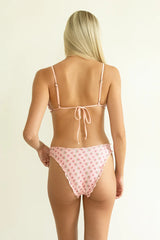 Plum Floral Triangle Bikini Sets