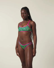 Green Leopard Print Tank Bikini Sets