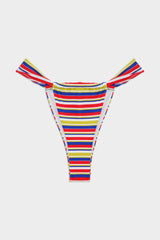 Colorful Lines Print Triangle Bikini Sets