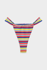 Colorful Lines Print Triangle Bikini Sets