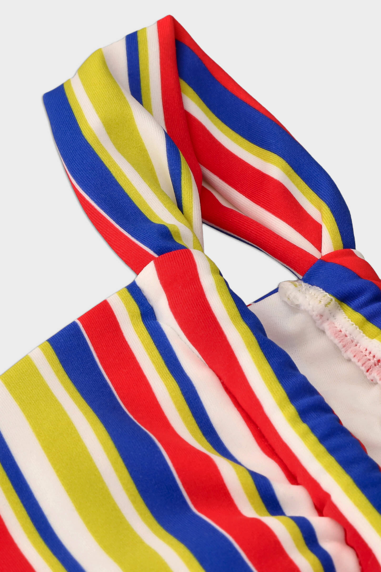 Colorful Lines Print Triangle Bikini Sets