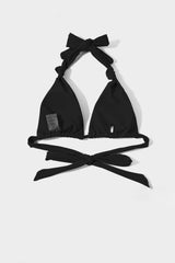 Black Triangle Halter Bikini Sets
