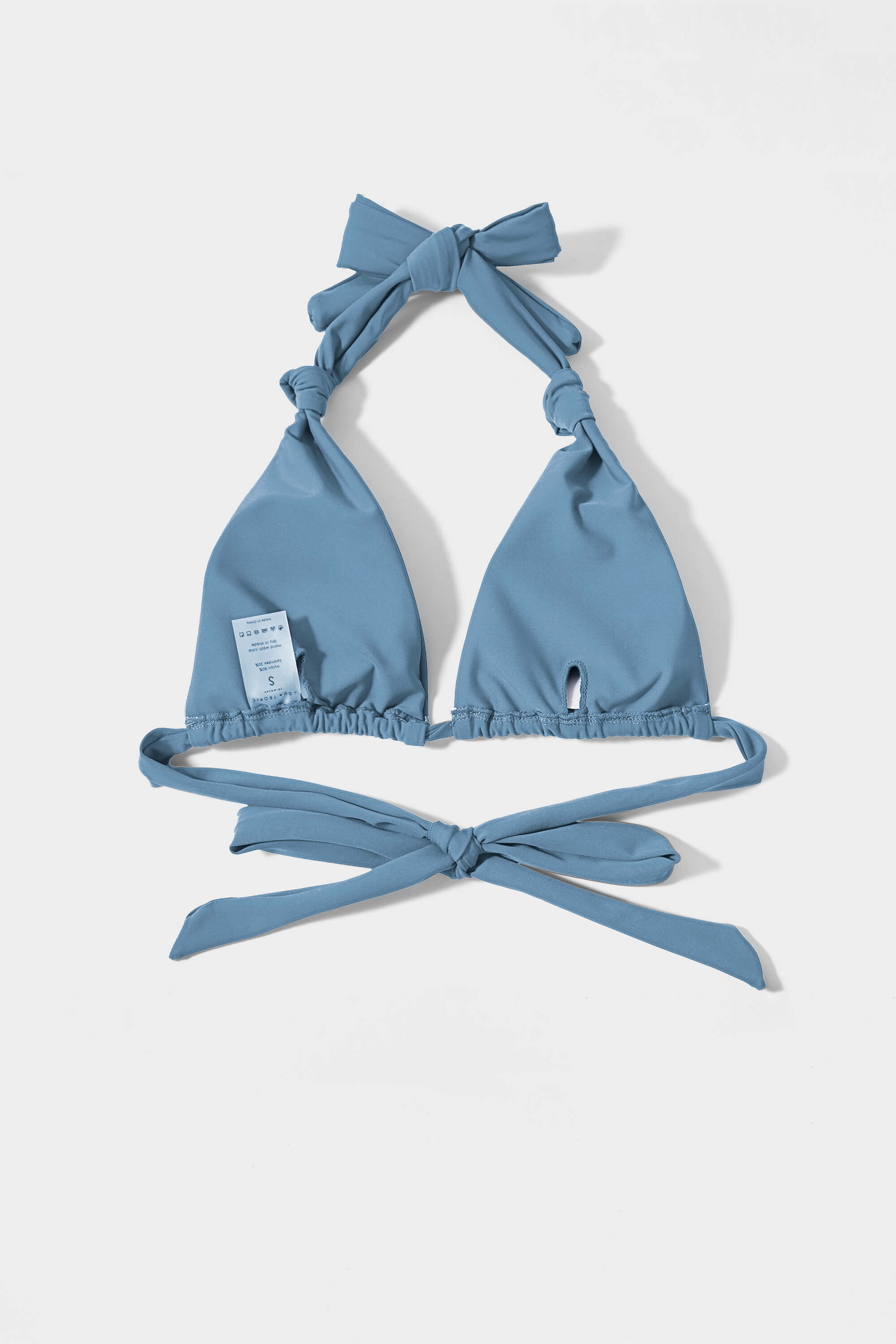 Blue Knot Trim Triangle Bikini Sets