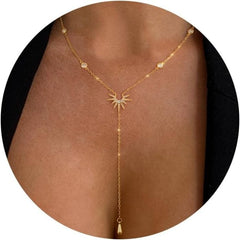 Golden Plated Sunflower Pendant Necklace